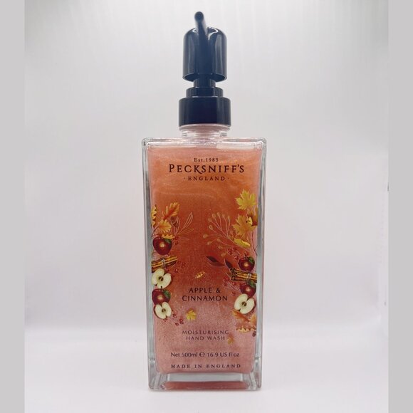 NEW Pecksniffs Apple & Cinnamon Glass Bottle Hand Wash - 16.9 fl oz, Red Shimmer - Picture 1 of 4
